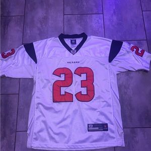 Old school white texans jersey